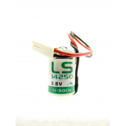 Pile SAFT LS14250 - 1/2AA - Lithium - 3.6V - 1.2Ah + connecteur