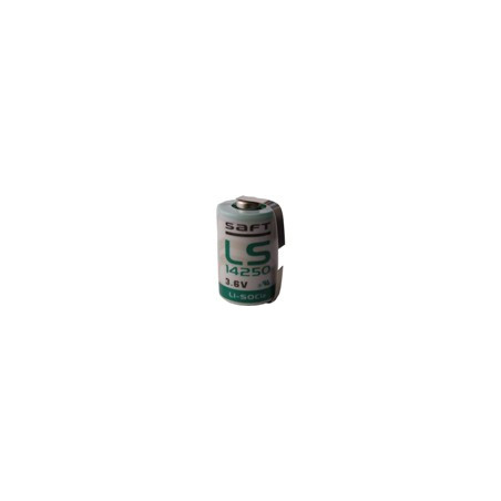 Pile SAFT LS14250  - 1/2AA - Languettes - Lithium - 3,6V - 1,2Ah