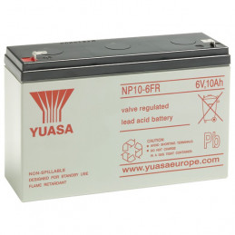 Batterie plomb YUASA  NP10-6 - 6V 10Ah - bac flamme retardante (FR)