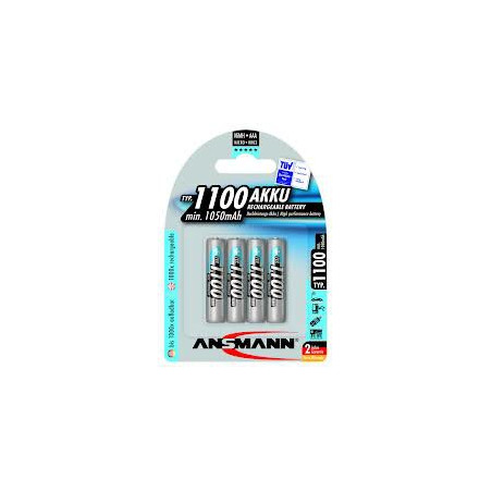Blister 4 piles ANSMANN HR03 - AAA - NiMh - 1.2V - 1100mAh