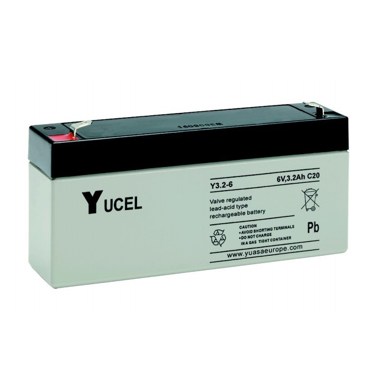 YUASA / YUCEL 6V - 3.2Ah - Y3.2-6 - AGM