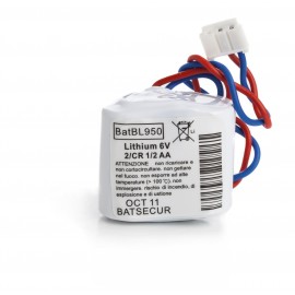 Pile Batterie Alarme Compatible LABEL CESAR BL950 - 1/2AA - Lithium - 6.0V - 950mAh + Connecteur