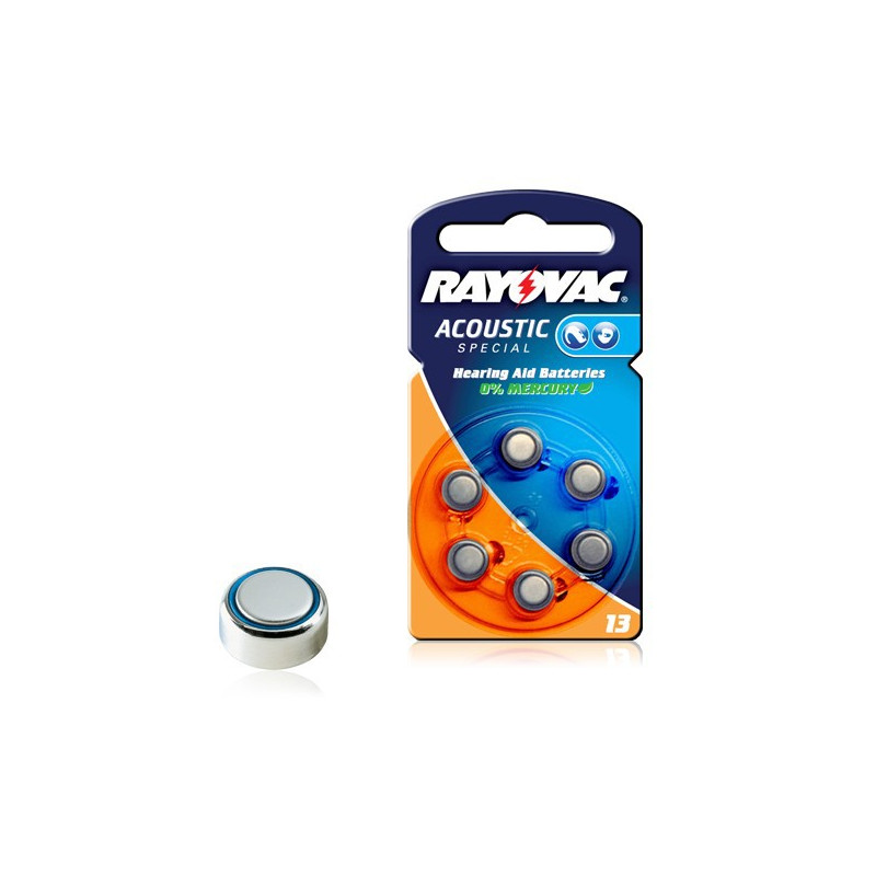 RAYOVAC Pile Bouton Zinc Air - 13AE Acoustic RAYOVAC Pile Bouton Zinc Air - 13AE Acoustic