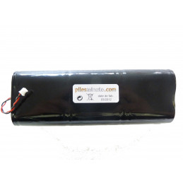 CHRONO Pile Batterie Alarme Compatible NOXALARM - 6LR20 Alcaline - 9V - 18Ah + Connecteur Blanc