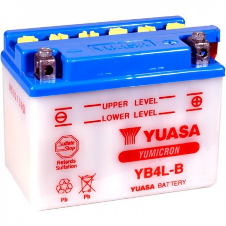 Batterie moto YUASA YB4L-B avec pack acide - Plomb - 12V – 4Ah
