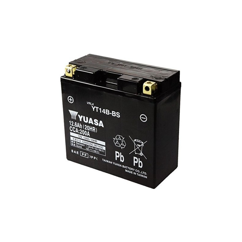 YUASA Batterie de Moto 12V - 12Ah - YT14B-BS YUASA Batterie de Moto 12V - 12Ah - YT14B-BS