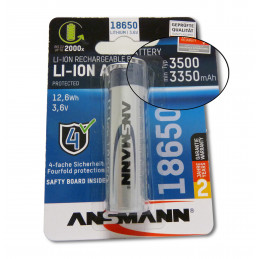Ansmann batterie Lithium-Ion 18650 - 3.6V 3350 mAh
