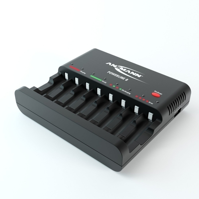 ANSMANN Chargeur de 1 à 8 accus AAA/AA NiMh - Livré sans accu ANSMANN Chargeur de 1 à 8 accus AAA/AA NiMh - Livré sans accu