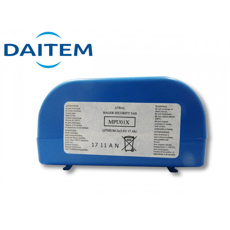Pile Lithium DAITEM d'origine MPU01X - 3.6V - 2.4Ah Pile Lithium DAITEM d'origine MPU01X - 3.6V - 2.4Ah