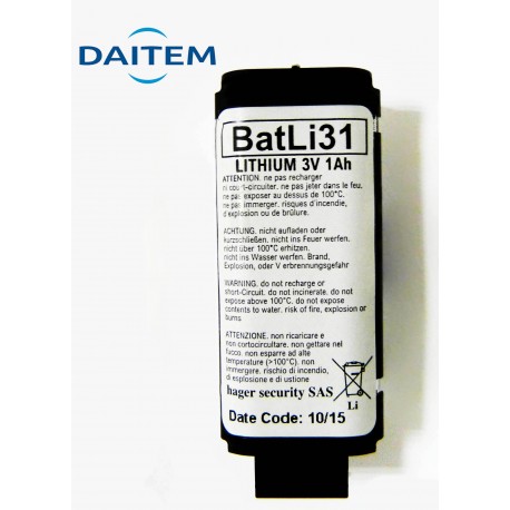 Pile Alarme DAITEM BATLI31 - Lithium - 3V - 1Ah