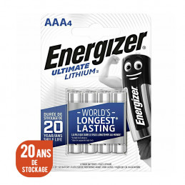 ENERGIZER L92 - Format LR03 - AA Ultimate Lithium - Blister de 4 piles