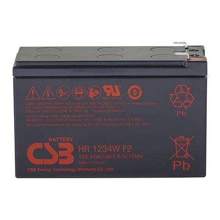 Batterie plomb étanche CSB HR 1234W F2 - 12V - 8.4Ah