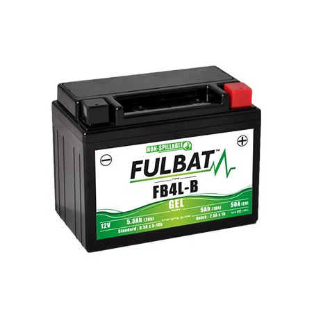 Batterie moto FB4L-B FULBAT GEL - 12V - 5.3Ah