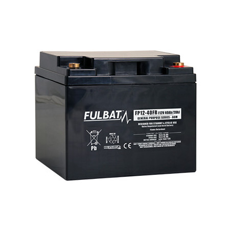 Batterie Plomb Standard FP12-40 FR - 12V - 38Ah - UL94.FR – FULBAT