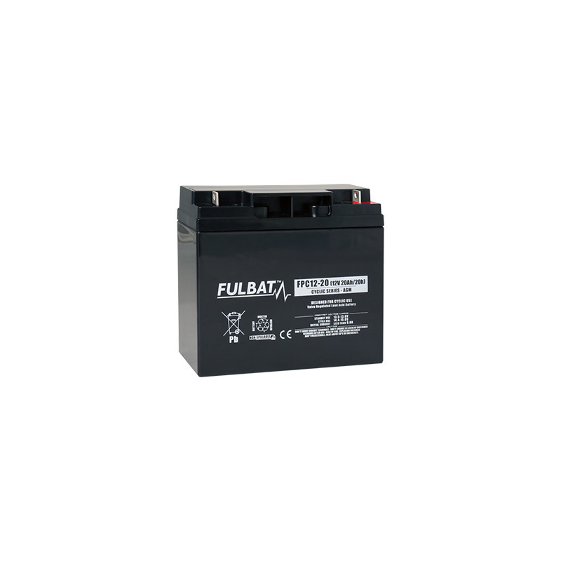 Batterie Plomb Cyclage FPC12-20 - 12V - 18Ah - UL94.FR – FULBAT Batterie Plomb Cyclage FPC12-20 - 12V - 18Ah - UL94.FR – FULBAT