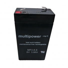 Batterie plomb MP3.8-6 - 6V - 3.8Ah - Multipower - AGM