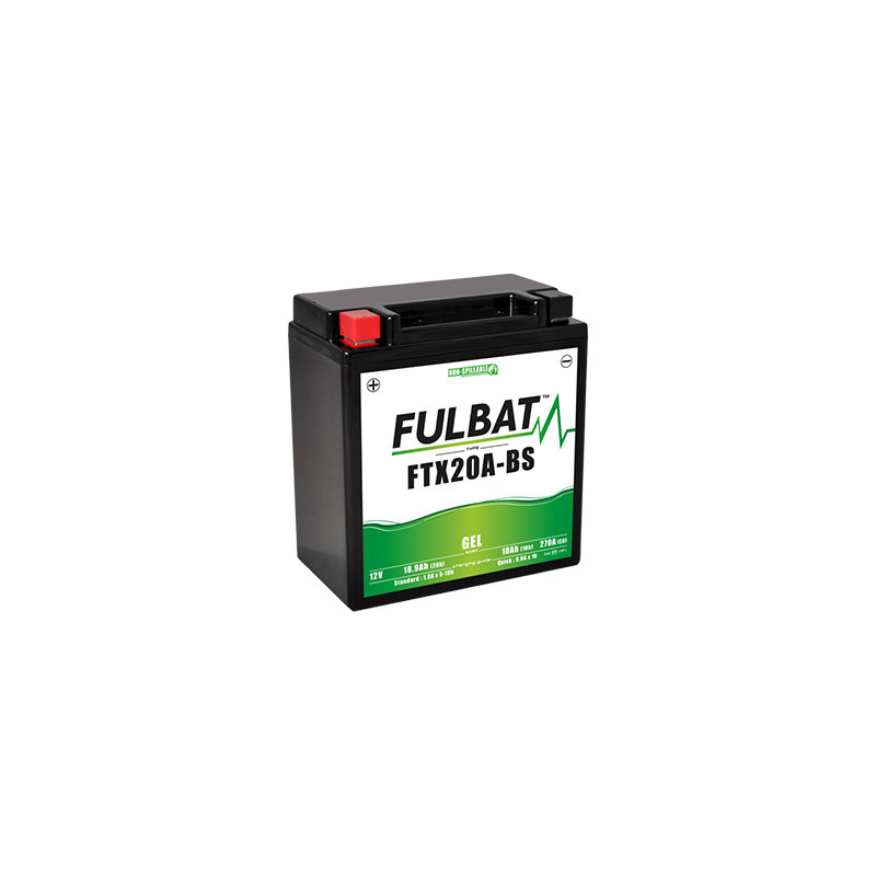 Batterie moto FTX20A-BS FULBAT GEL - 12V - 18.9Ah Batterie moto FTX20A-BS FULBAT GEL - 12V - 18.9Ah
