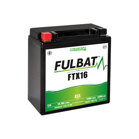 Batterie moto FTX16-BS FULBAT GEL - 12V - 14.7Ah