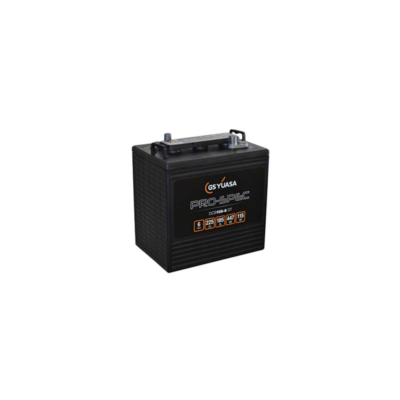 Batterie YUASA DCB105-6 PRO-SPEC - DEEP CYCLE - Compatible T105 ex CR225 - 6V - 225Ah Batterie YUASA DCB105-6 PRO-SPEC - DEEP CYCLE - Compatible T105 ex CR225 - 6V - 225Ah