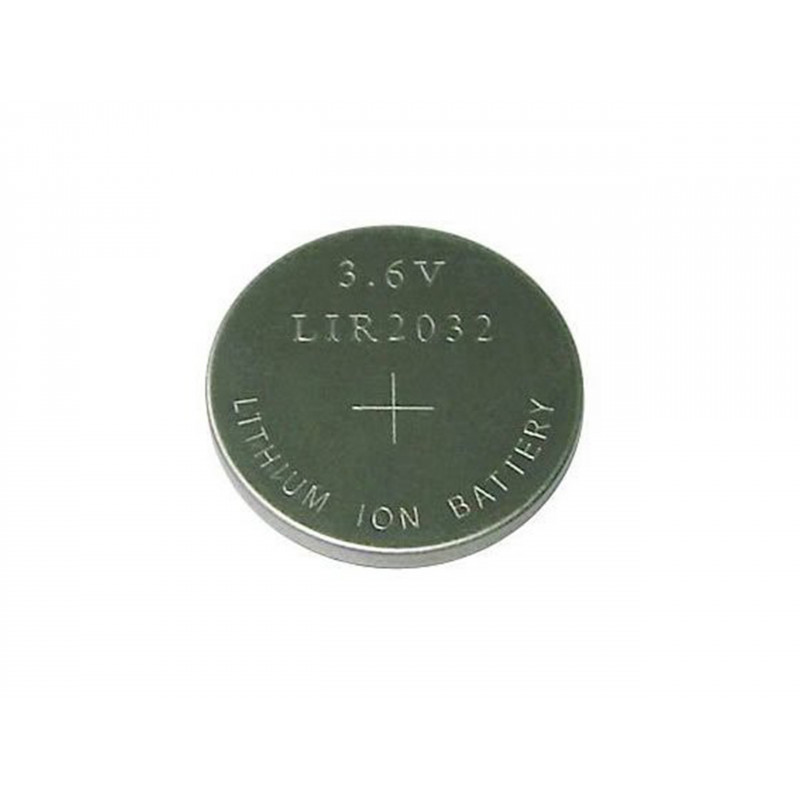 Pile bouton LIR2032 rechargeable - Li-Ion - 3.6V - 40mAh Pile bouton LIR2032 rechargeable - Li-Ion - 3.6V - 40mAh