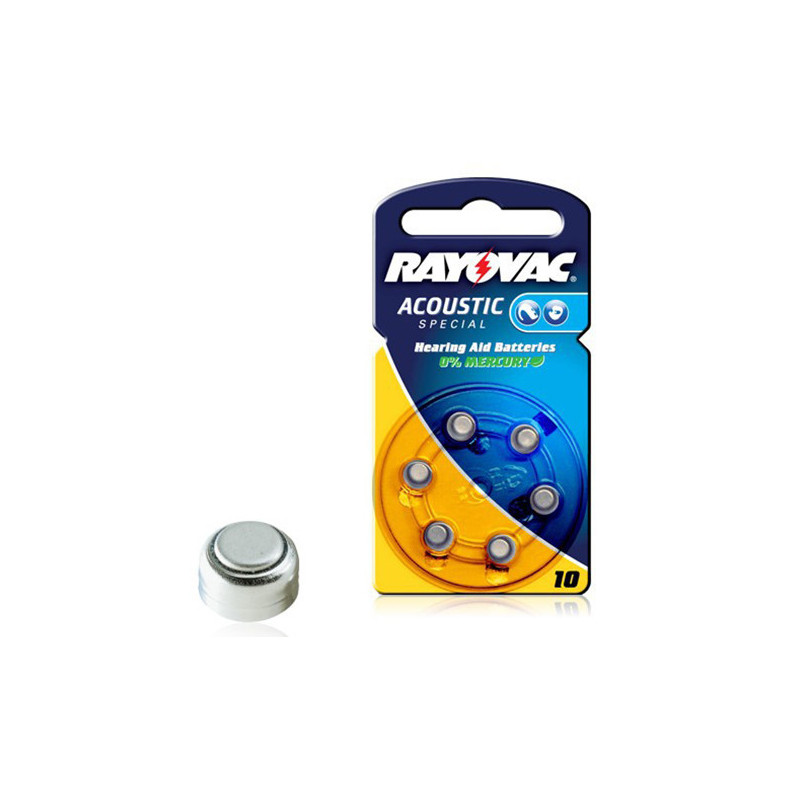 RAYOVAC Pile Bouton Zinc Air - 10AE Acoustic