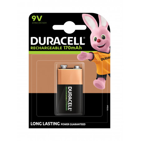 Pile 6HR61 DURACELL - NiMh - 9V - 170mAh