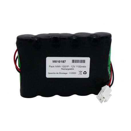 Pack Batterie NiCd - 12.0V - 0.6Ah + Connecteur - Portes MANUSA