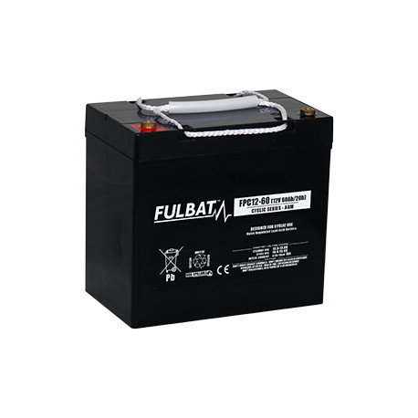 Batterie Plomb Cyclage FPC12-60 - 12V - 56Ah - UL94.FR – FULBAT