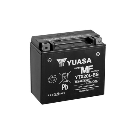 Batterie moto YUASA YTX20L / YTX20L-BS - Plomb - 12V – 18Ah
