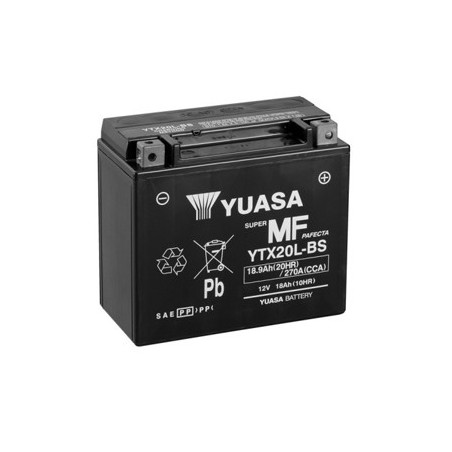 YUASA Batterie Moto 12V – 18Ah - YTX20L-BS