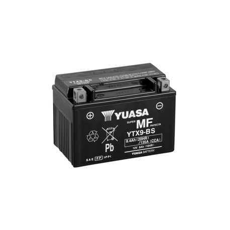 Batterie moto YUASA YTX9 / YTX9-BS - 12V – 9Ah