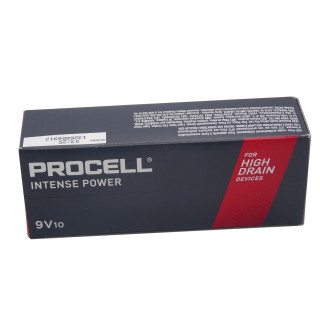 Boîte de 10 piles Duracell Procell - Gamme INTENSE POWER - 6LR61 - 9V -