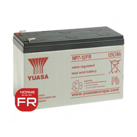 Batterie NP7-12 FR YUASA - AGM - S65 - 12V - 7.0Ah