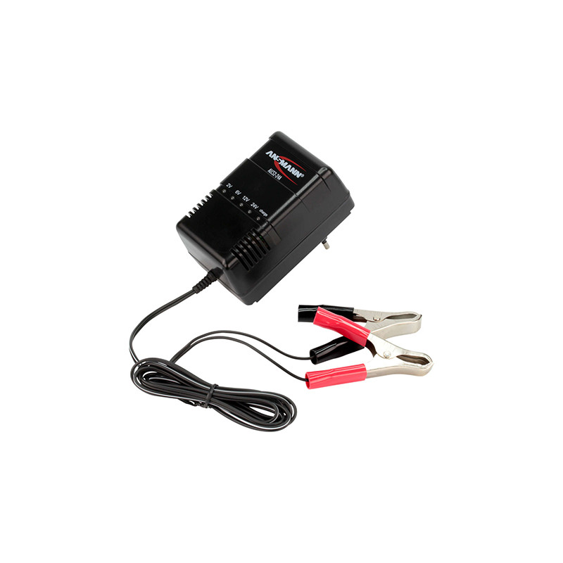 Chargeur automatique pour batteries au plomb ANSMANN ALCS 2-24A 2V 6V 12V  24V + pinces crocodile + Testeur de batterie de voiture