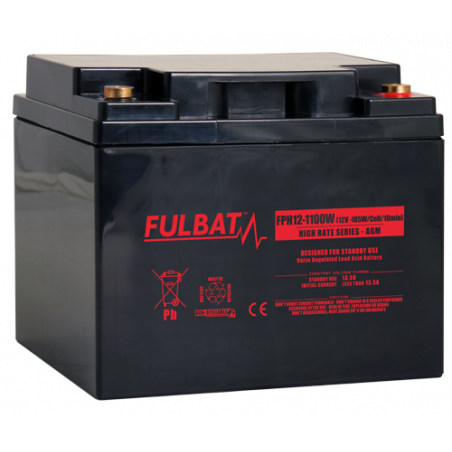 Batterie FULBAT FPH12-1100W - Plomb Standard - 12V - 46,5Ah - VRLA - Spécial Onduleur