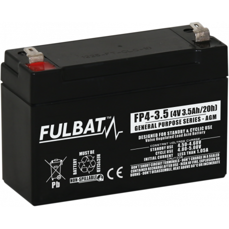 Batterie FP4-3.5 FULBAT - Plomb - 4V - 3.5Ah
