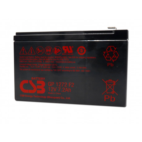 Batterie plomb étanche CSB GP 1272 F2 - 12V - 7.2Ah