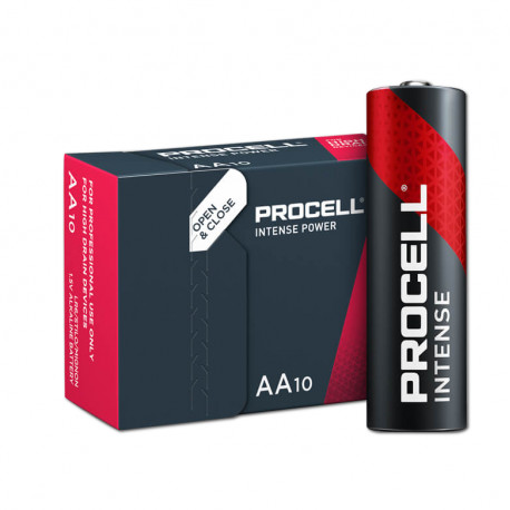 Boite de 10 piles Duracell LR06 - AA - Procell Professionnel - Intense Power - Alcaline - 1.5V