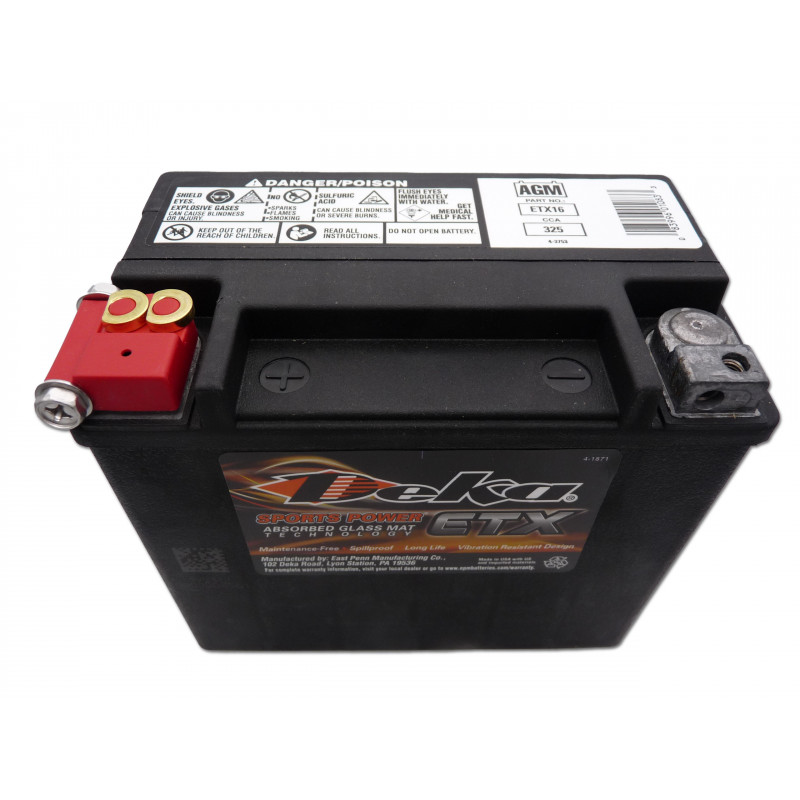 Batterie moto DEKA ETX16L - 12V – 19Ah Batterie moto DEKA ETX16L - 12V – 19Ah