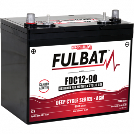 Batterie FULBAT FDC12-90 - Deep Cycle AGM Carbone - 12V - 90Ah