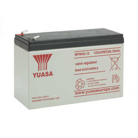 Batterie SW280 YUASA Spécial ONDULEUR - Compatible NPW45-12 / NPW36-12 - AGM - 12V - 7Ah