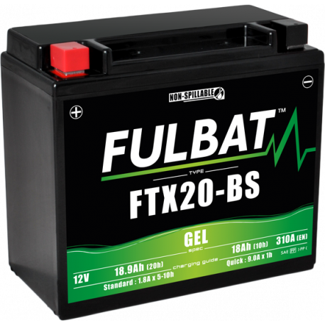 Batterie moto FULBAT FTX20-BS - GEL - 12V - 18.9Ah