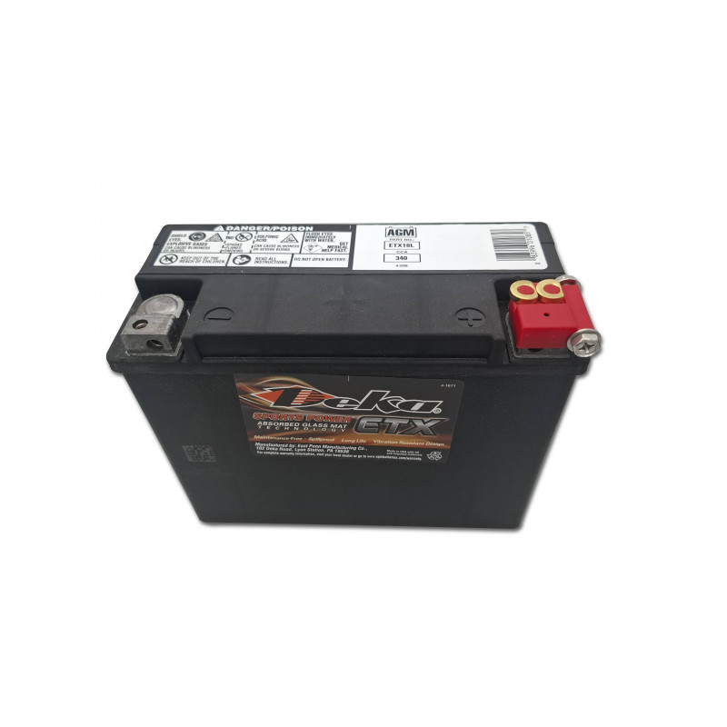 Batterie moto DEKA ETX18L - 12V – 20Ah Batterie moto DEKA ETX18L - 12V – 20Ah
