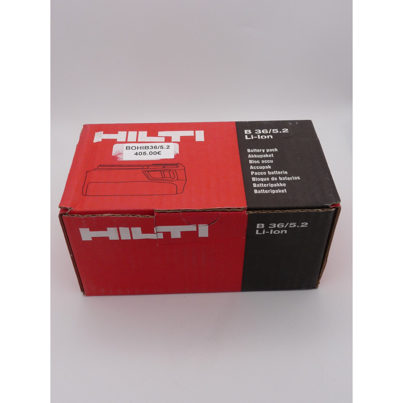 Batterie origine HILTI - Li-Ion 36V - 3.5Ah - B36/5.2 Batterie origine HILTI - Li-Ion 36V - 3.5Ah - B36/5.2