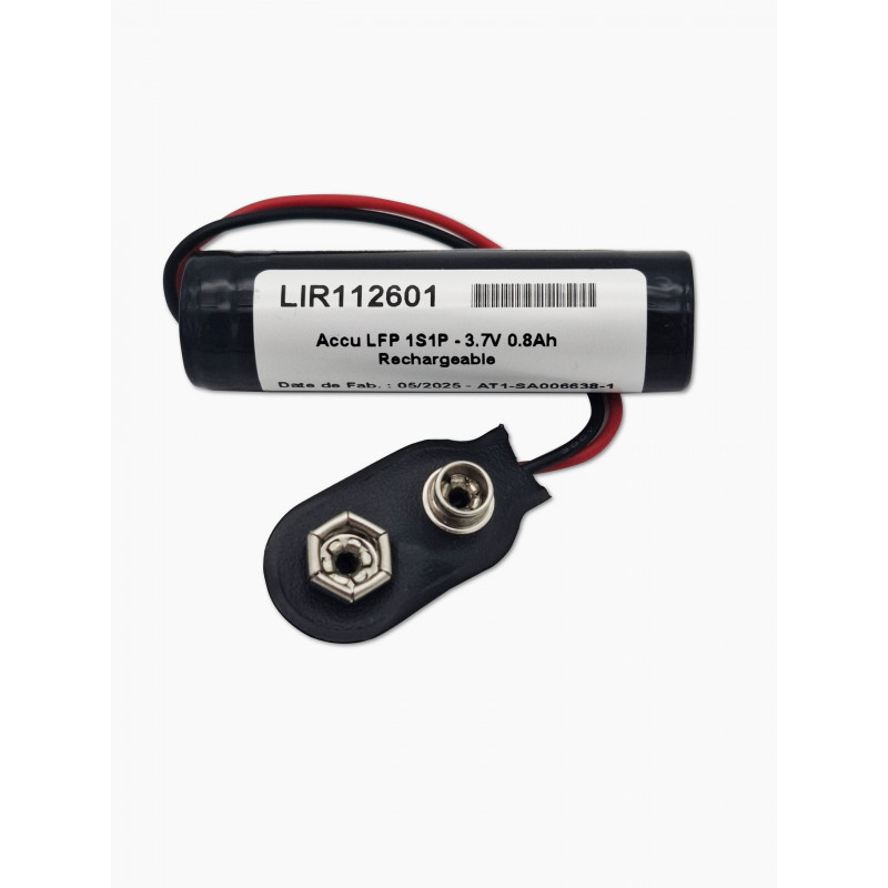 Accu Li-ion Red 14500 - 1S1P - 3,7V 0,8Ah + connecteur Accu Li-ion Red 14500 - 1S1P - 3,7V 0,8Ah + connecteur